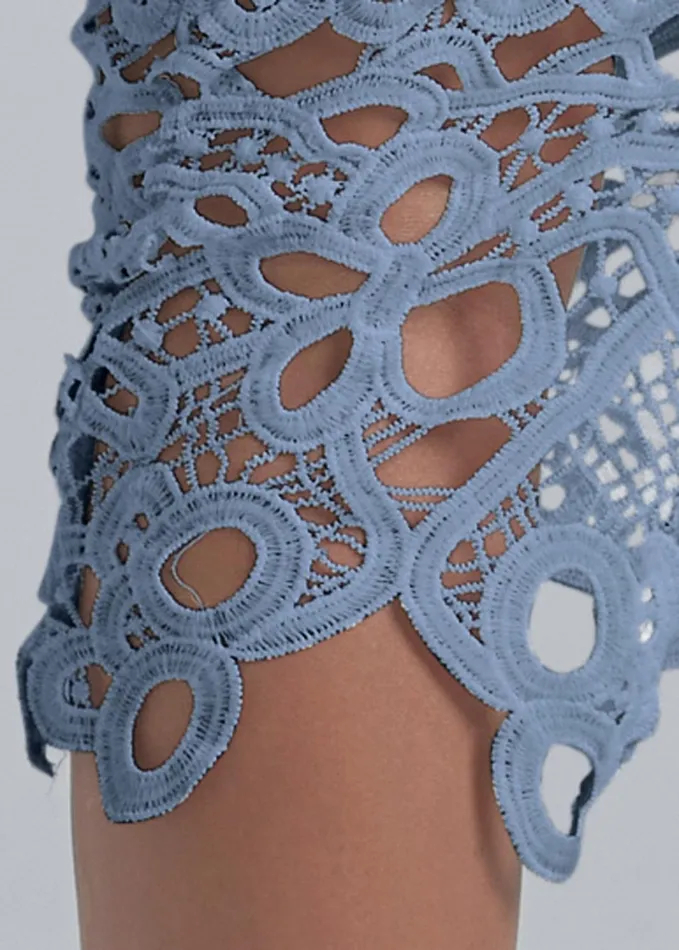 HIGH NECK LACE DRESS Blue Women VENUS Formal Dresses