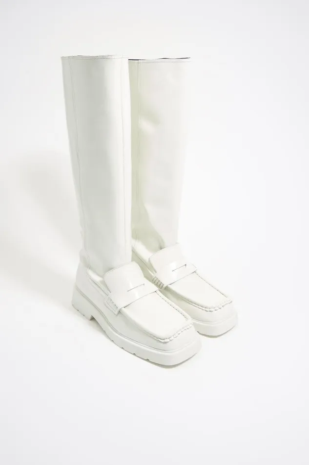 High White Leather Boot White Women Bimba Y Lola Ankle Boots And Boots High White Leather Boot White Women Bimba Y Lola Ankle Boots And Boots