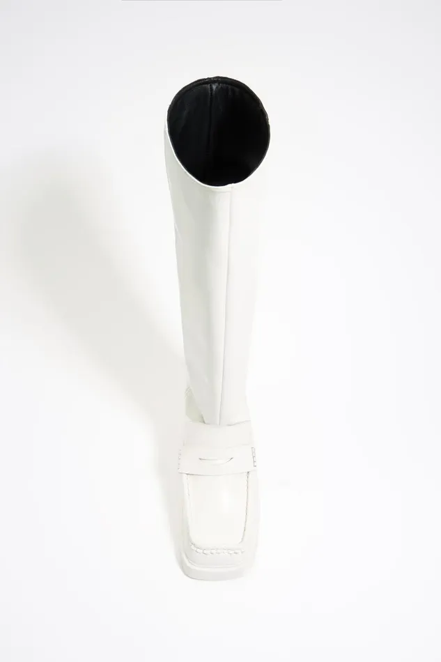 High White Leather Boot White Women Bimba Y Lola Ankle Boots And Boots High White Leather Boot White Women Bimba Y Lola Ankle Boots And Boots