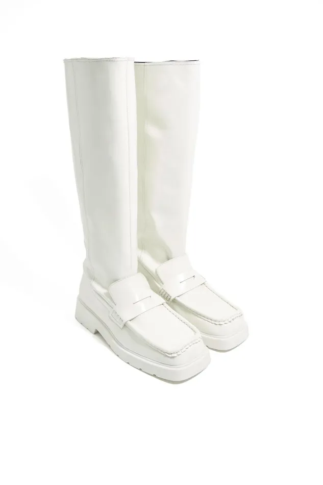High White Leather Boot White Women Bimba Y Lola Bimba Y Palomo High White Leather Boot White Women Bimba Y Lola Bimba Y Palomo