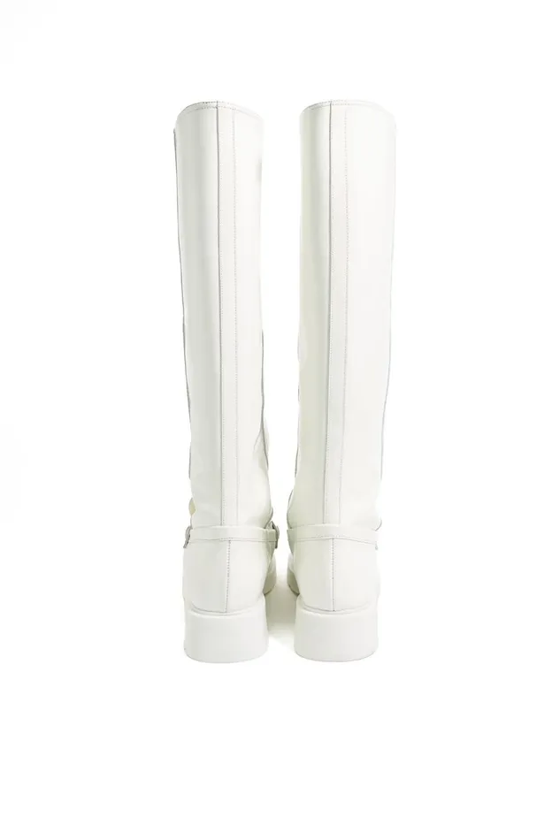 High White Leather Boot White Women Bimba Y Lola Bimba Y Palomo High White Leather Boot White Women Bimba Y Lola Bimba Y Palomo