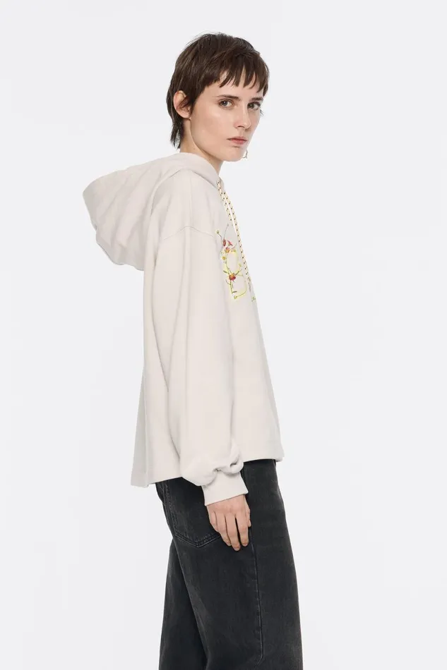 Ice Gray Logo Sweatshirt Ice Grey Women Bimba Y Lola Sweatshirts Ice Gray Logo Sweatshirt Ice Grey Women Bimba Y Lola Sweatshirts