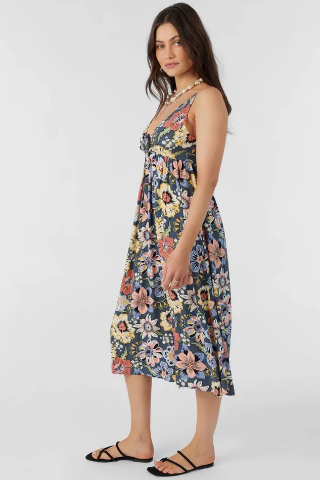 ISSY TALITHA FLORAL MIDI DRESS Slate Women O039NEILL Clothing
