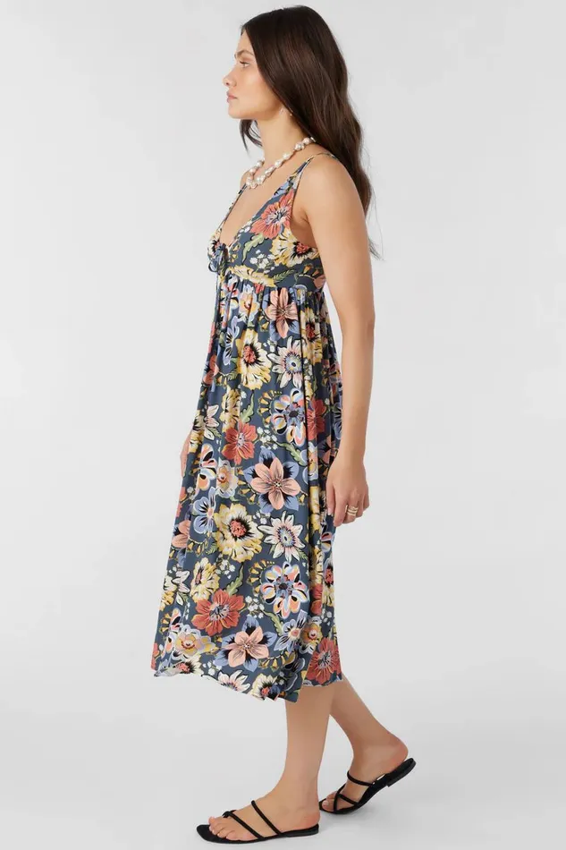 ISSY TALITHA FLORAL MIDI DRESS Slate Women O039NEILL Clothing