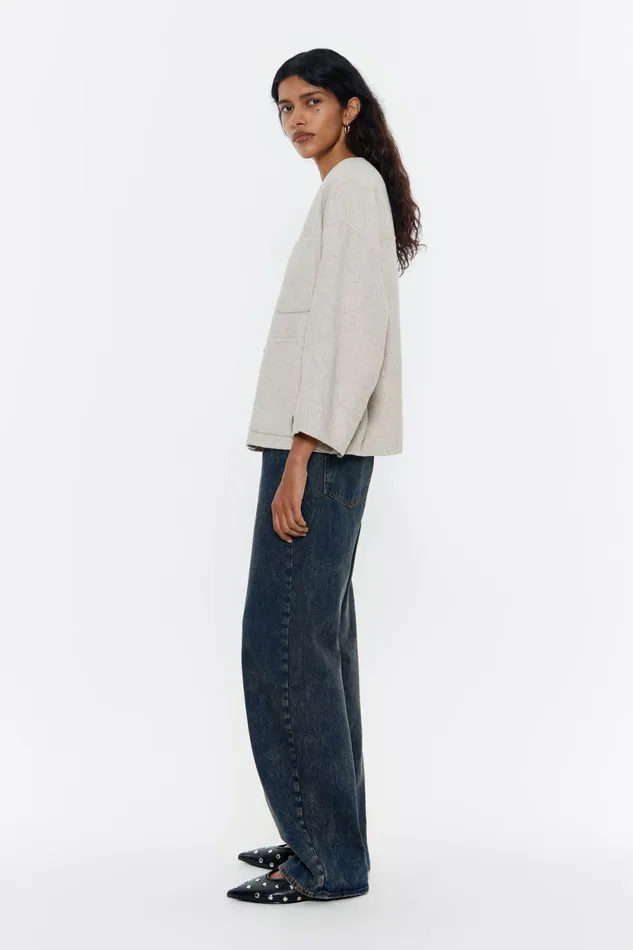 Ivory Doubleface Jacket Ivory Women Bimba Y Lola Jackets And Blazers Ivory Doubleface Jacket Ivory Women Bimba Y Lola Jackets And Blazers