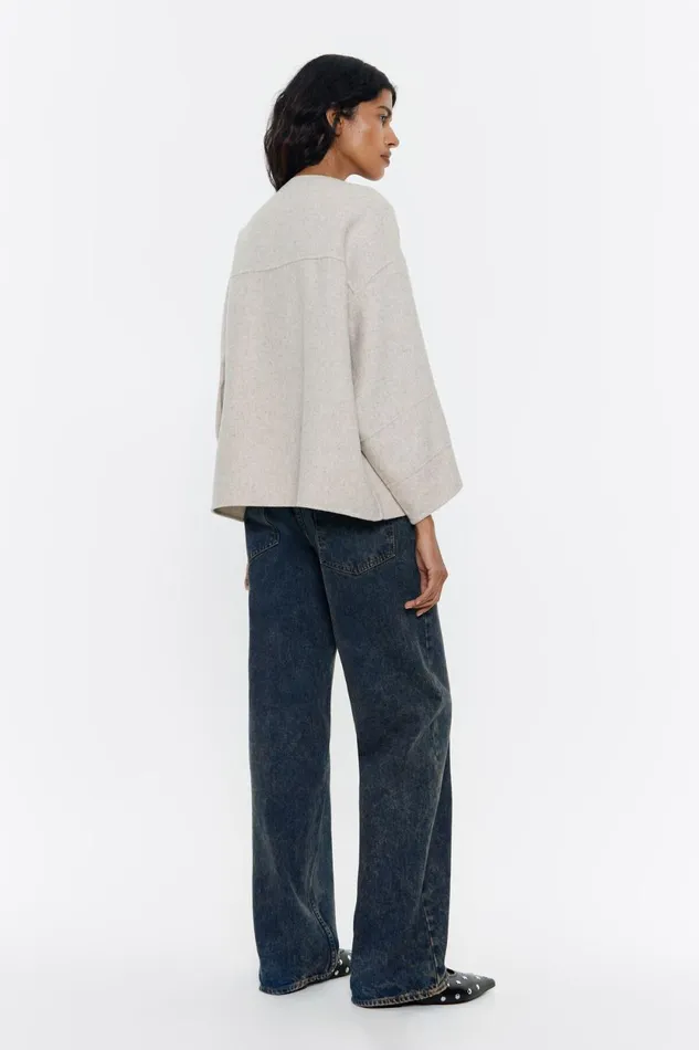 Ivory Doubleface Jacket Ivory Women Bimba Y Lola Jackets And Blazers Ivory Doubleface Jacket Ivory Women Bimba Y Lola Jackets And Blazers
