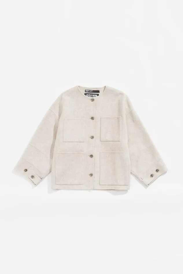 Ivory Doubleface Jacket Ivory Women Bimba Y Lola Jackets And Blazers Ivory Doubleface Jacket Ivory Women Bimba Y Lola Jackets And Blazers