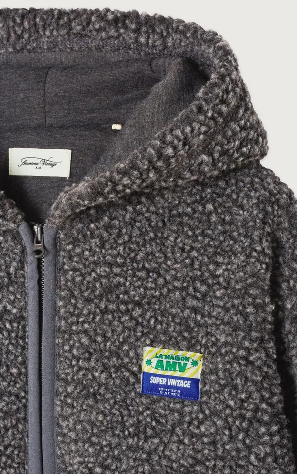 Jacket Hoktown Melange Charcoal Kids American Vintage Jackets and Coats Jacket Hoktown Melange Charcoal Kids American Vintage Jackets and Coats