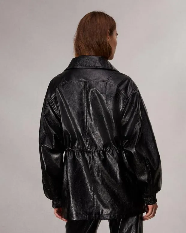 Jackets and Coats Women Rag and Bone Monica Faux Leather Jacket Black