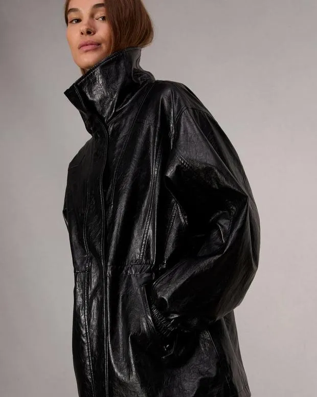 Jackets and Coats Women Rag and Bone Monica Faux Leather Jacket Black