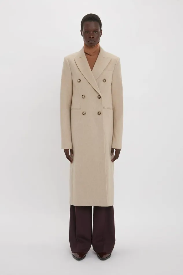 Jackets and Coats Women Victoria Beckham Tailored Slim Coat In Bone