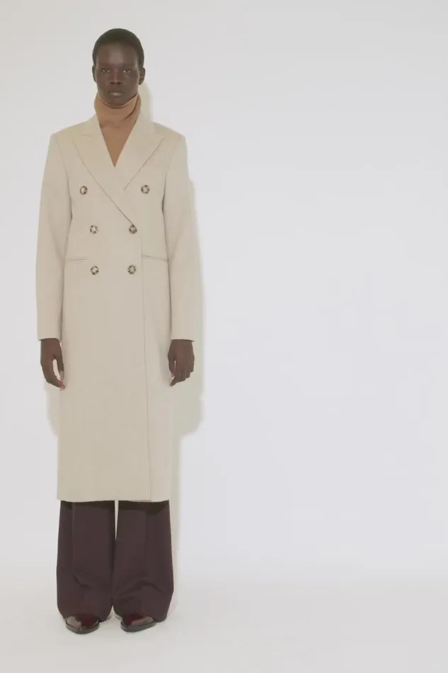 Jackets and Coats Women Victoria Beckham Tailored Slim Coat In Bone