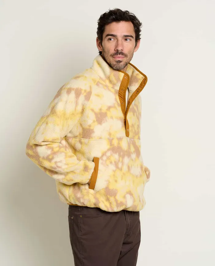 Jackets and Layers Men8217s Campo Fleece Pullover Barley Tie Dye Print ToadandCo Men8217s