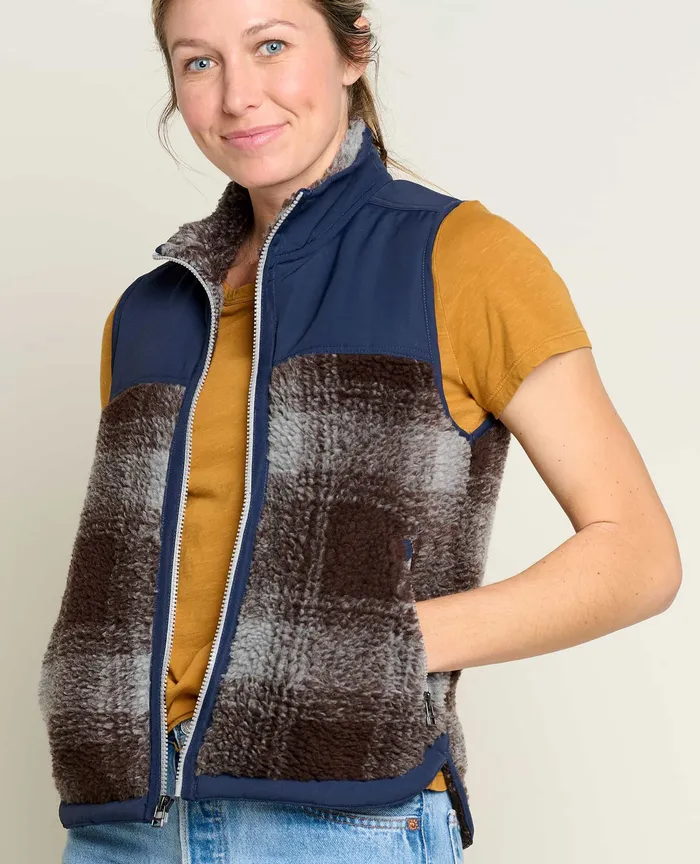 Jackets and Layers ToadandCo Women8217s Women8217s Sespe Sherpa Vest Light Ash