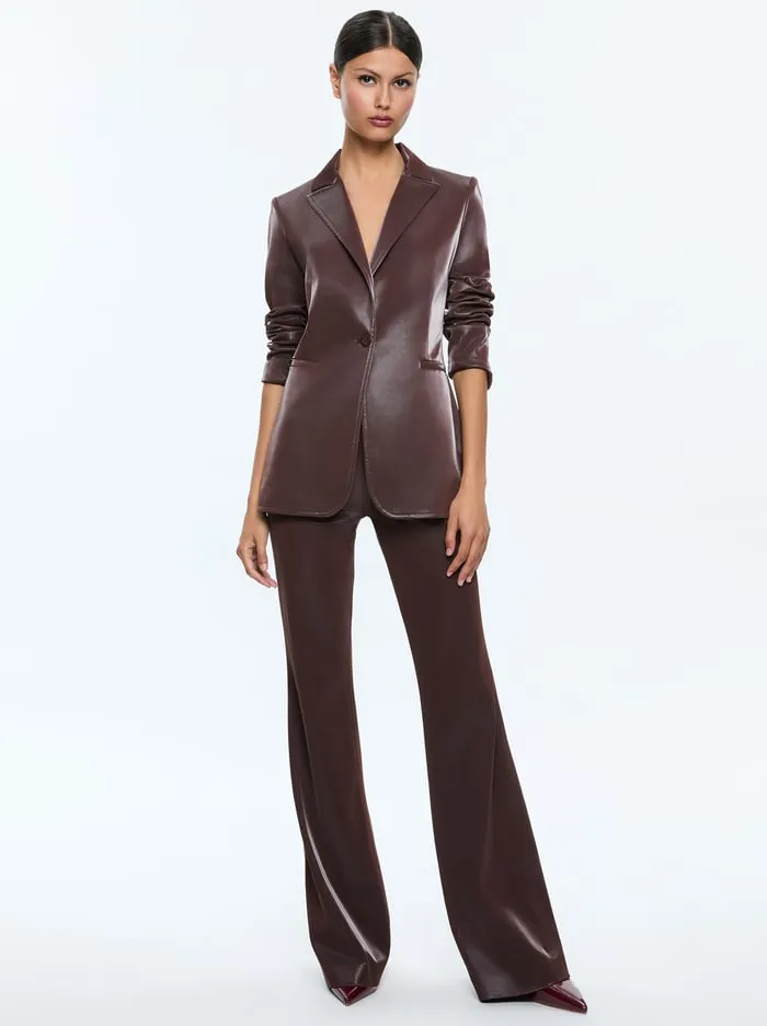 Jackets Coats Women Alice Olivia Breann Vegan Blazer Espresso