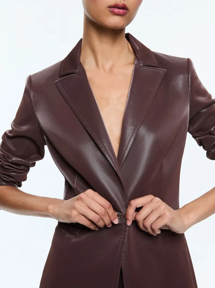 Jackets Coats Women Alice Olivia Breann Vegan Blazer Espresso