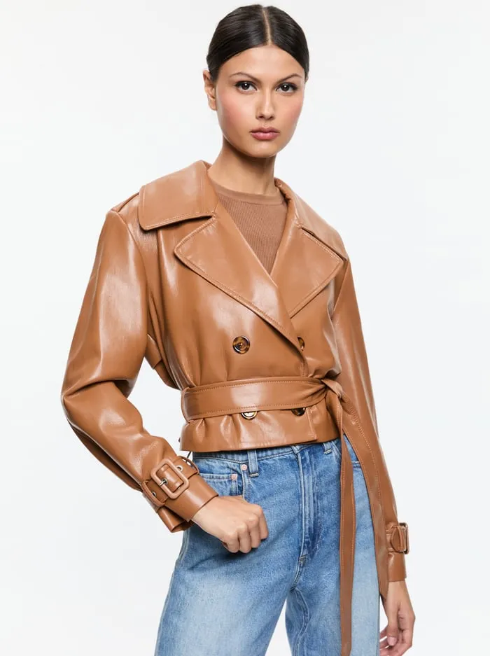 Jackets Coats Women Alice Olivia Keith Vegan Trench Camel