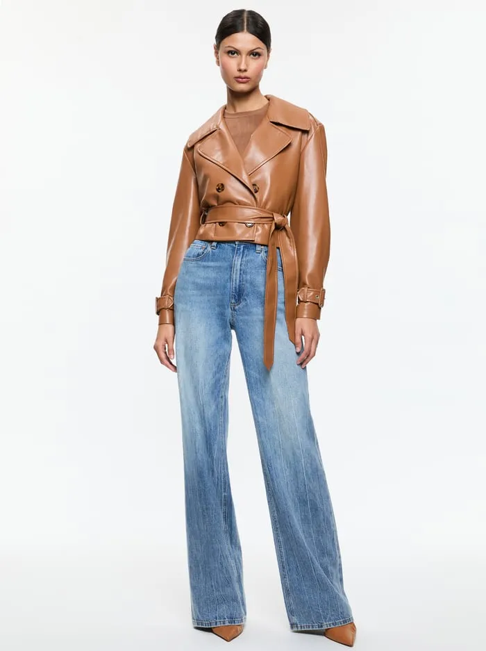 Jackets Coats Women Alice Olivia Keith Vegan Trench Camel