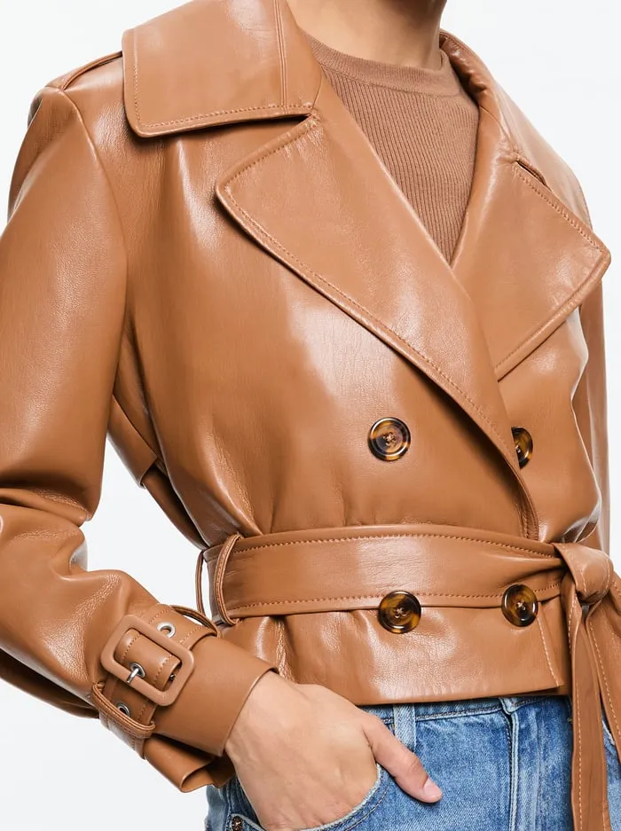 Jackets Coats Women Alice Olivia Keith Vegan Trench Camel