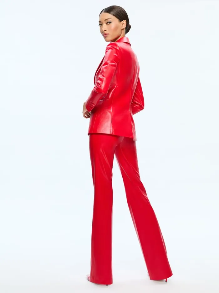 Jackets Coats Women Alice Olivia Macey Vegan Blazer Bright Ruby