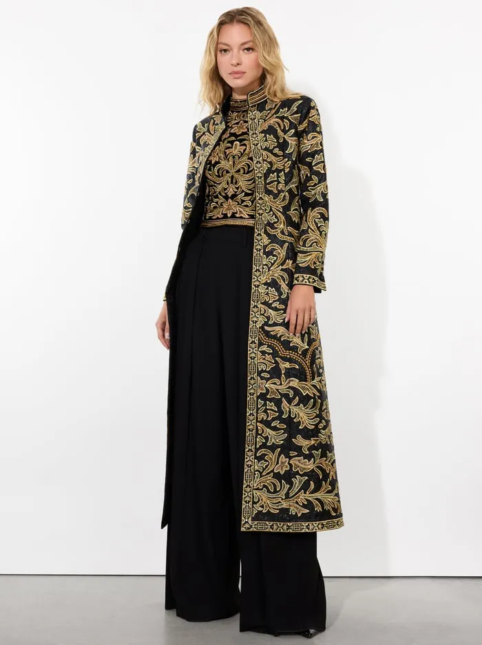 Jackets Coats Women Alice Olivia Thomas Embellished Coat Blackgold