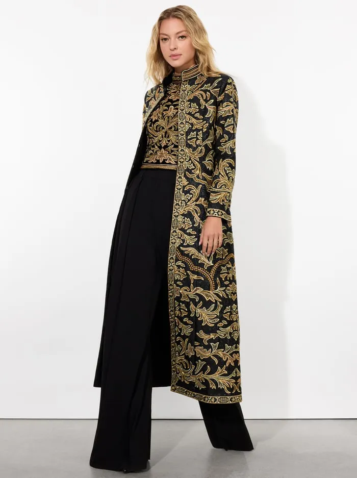 Jackets Coats Women Alice Olivia Thomas Embellished Coat Blackgold
