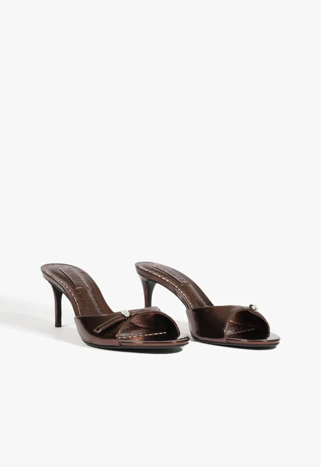 Jane Mule Sandal Dark Brown Women Schutz Shoes Mules