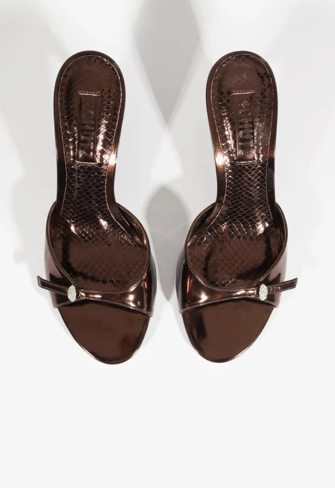 Jane Mule Sandal Dark Brown Women Schutz Shoes Mules
