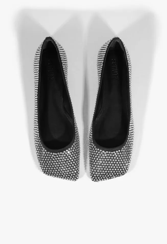Jaycie Flat Black Women Schutz Shoes Ballerinas