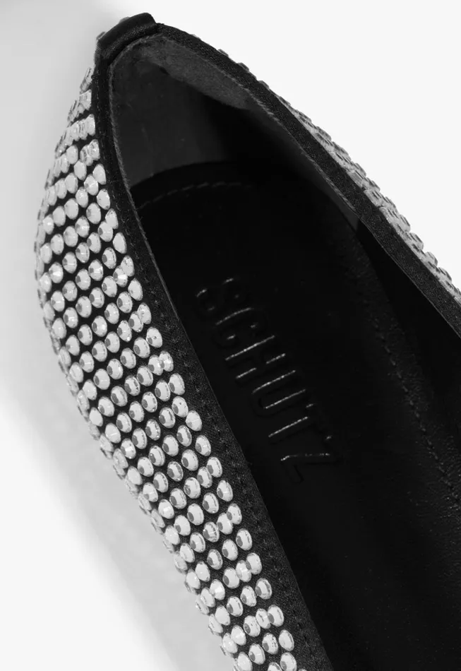 Jaycie Flat Black Women Schutz Shoes Ballerinas