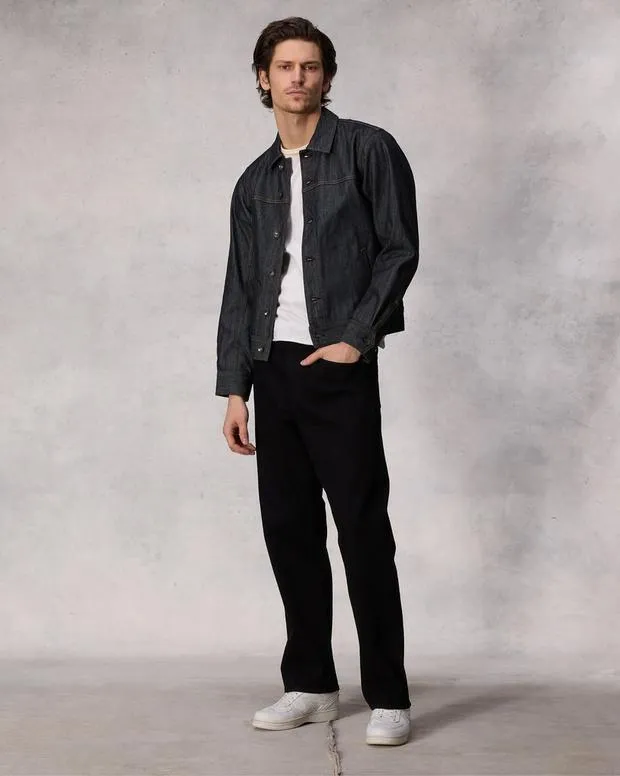 Jeans Men Rag and Bone Fit 4 Straight Fit Jean Authentic Stretch Denim Black