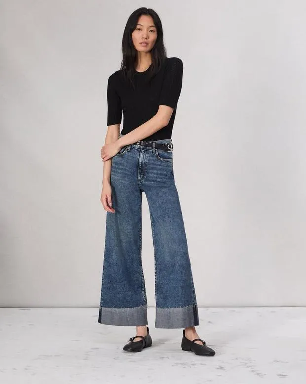 Jeans Women Rag and Bone Sofie Ankle Wide Leg Jean Vintage Stretch Denim Leland Jeans Women Rag and Bone Sofie Ankle Wide Leg Jean Vintage Stretch Denim Leland