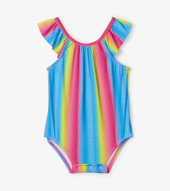 Jelly Bean Rainbow Baby Ruffle Swimsuit Hatley