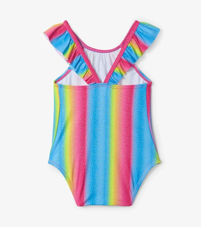 Jelly Bean Rainbow Baby Ruffle Swimsuit Hatley
