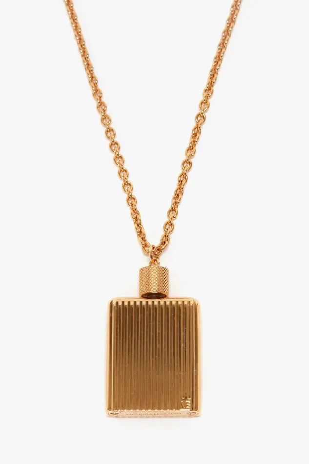 Jewellery Women Victoria Beckham Exclusive Perfume Bottle Necklace In Brushed Gold