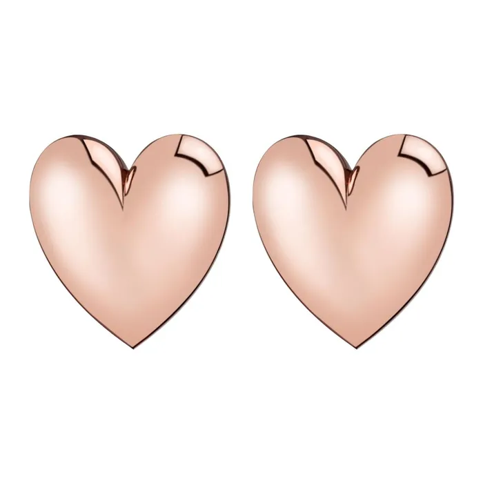 Jewelry Women LoveShackFancy Jennifer Fisher Puffy Heart Stud Earrings Rose Gold