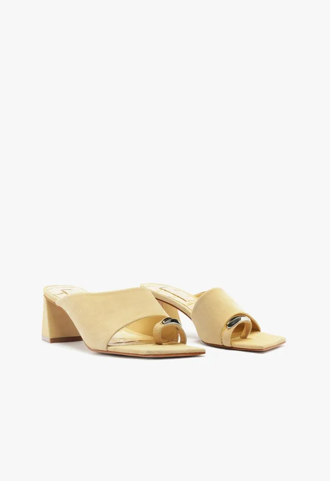 Jodie Mid Sandal Beige Women Schutz Shoes Mules