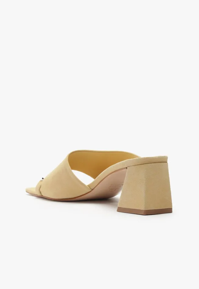 Jodie Mid Sandal Beige Women Schutz Shoes Mules