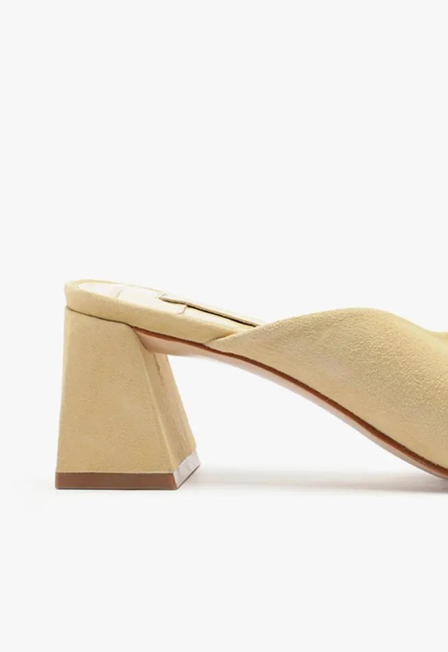 Jodie Mid Sandal Beige Women Schutz Shoes Mules