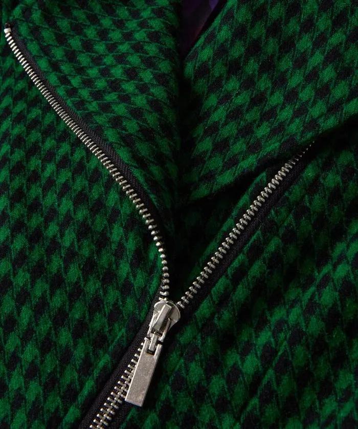 Joe Browns Coats and Jackets Women Meg Dogstooth Biker Jacket Green Joe Browns Coats and Jackets Women Meg Dogstooth Biker Jacket Green