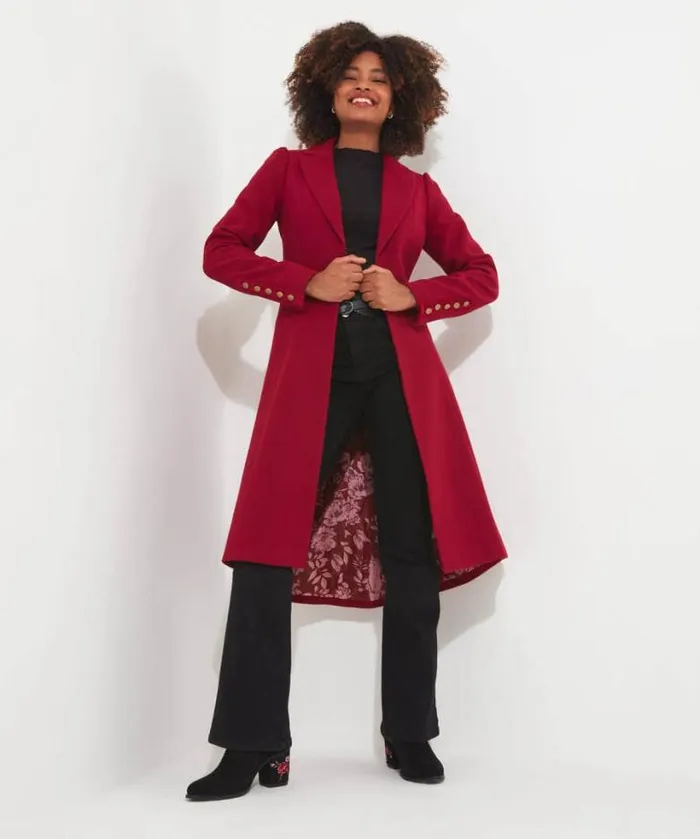 Joe Browns Coats and Jackets Women Oh So Sophisticated Coat Red Joe Browns Coats and Jackets Women Oh So Sophisticated Coat Red