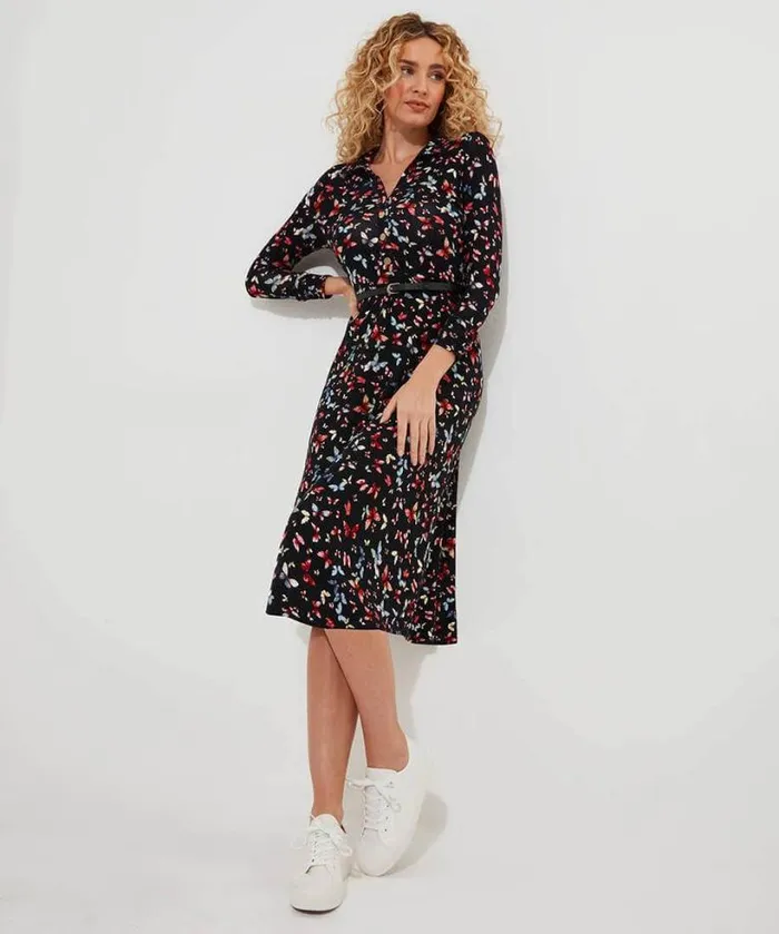 Joe Browns Dresses Women Beautiful Butterfly Jersey Dress Black Joe Browns Dresses Women Beautiful Butterfly Jersey Dress Black
