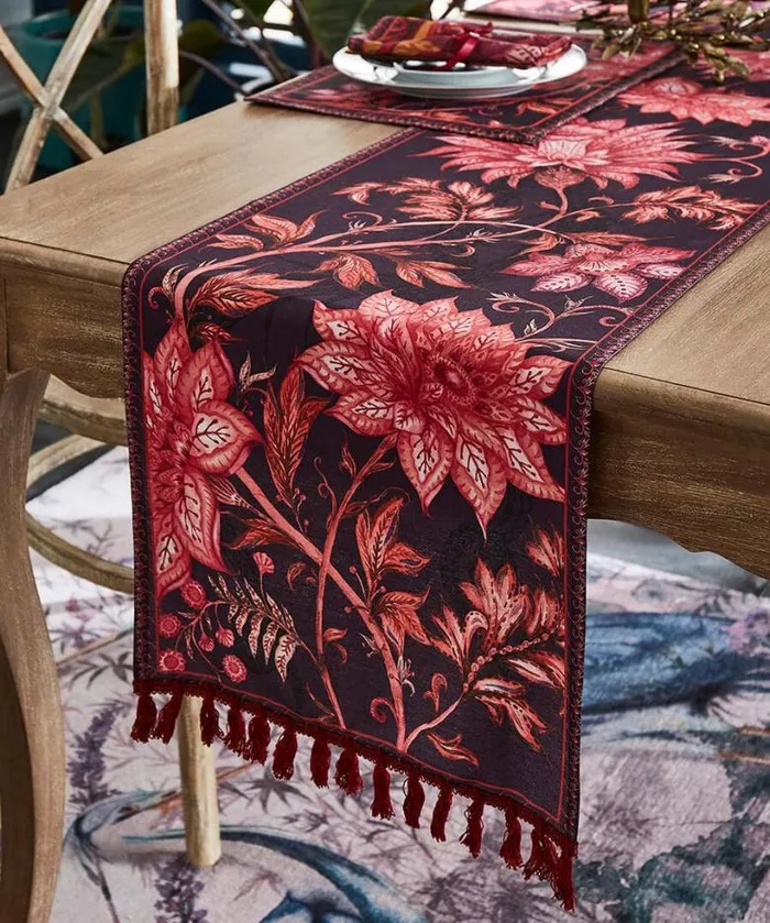 Joe Browns Floral Dcor Homeware Bohemian Bloom Table Runner Purple