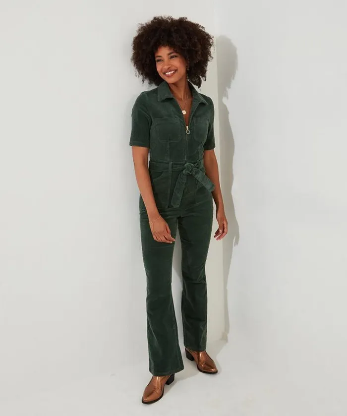 Joe Browns Jeans and Trousers Women Pixie Cord Jumpsuit Green Joe Browns Jeans and Trousers Women Pixie Cord Jumpsuit Green