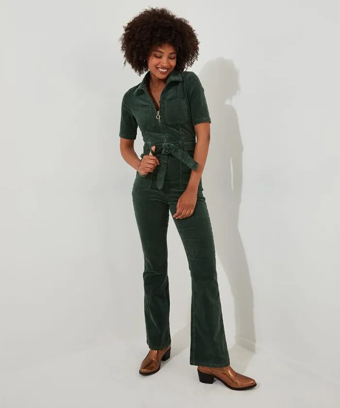 Joe Browns Jeans and Trousers Women Pixie Cord Jumpsuit Green Joe Browns Jeans and Trousers Women Pixie Cord Jumpsuit Green