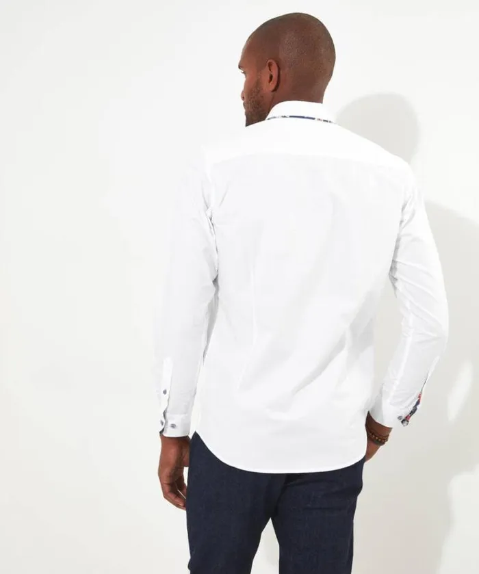 Joe Browns Shirts Men Delightful Double Collar Shirt White Joe Browns Shirts Men Delightful Double Collar Shirt White