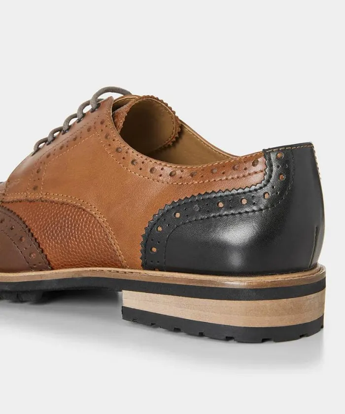 Joe Browns Shoes Men Savile Mixed Leather Brogue Tan Multi Joe Browns Shoes Men Savile Mixed Leather Brogue Tan Multi