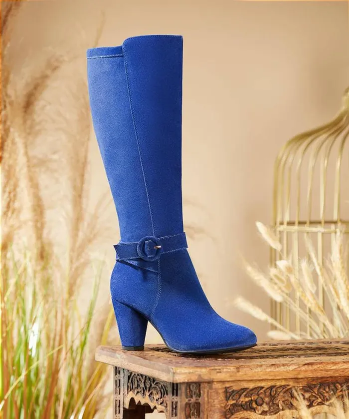 Joe Browns Shoes Sandals and Boots Women Portobello Suede Boots Cobalt Blue