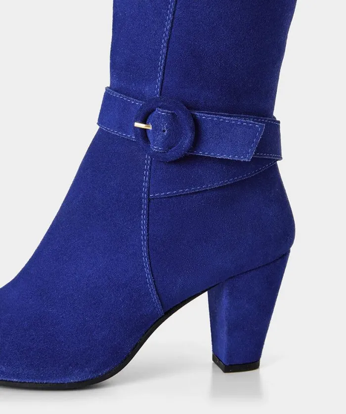 Joe Browns Shoes Sandals and Boots Women Portobello Suede Boots Cobalt Blue