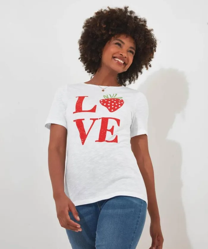 Joe Browns Tops Tunics and Blouses Women All The Love Tee White